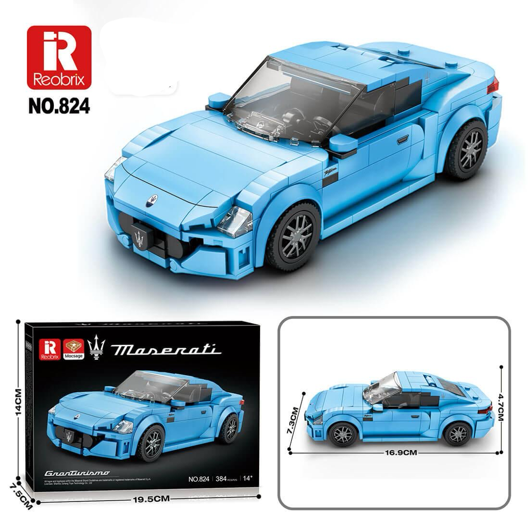 Reobrix 824 Maserati GranTurismo (Blue) (384Pcs)