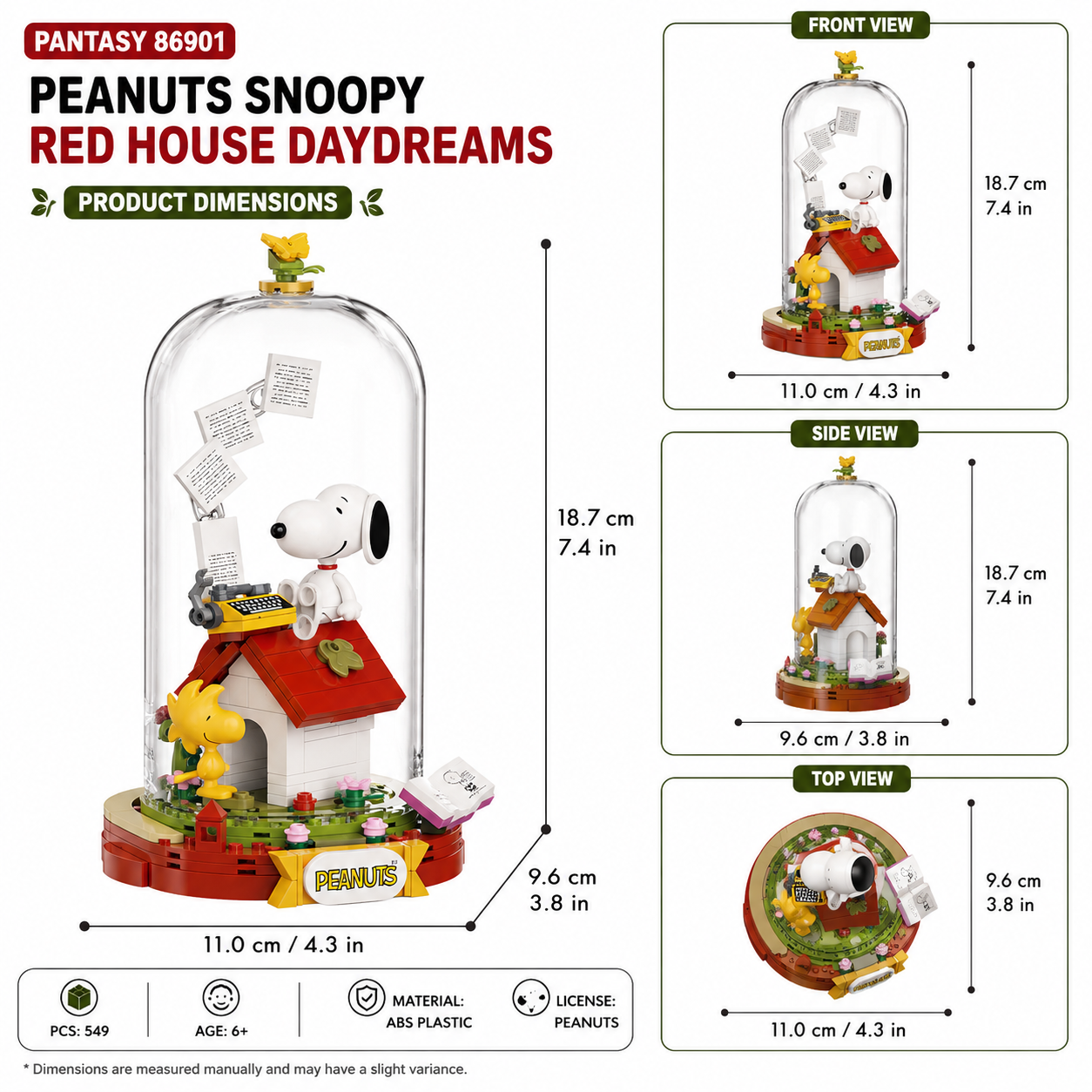 Pantasy 86901 Peanuts Snoopy Red House Daydreams