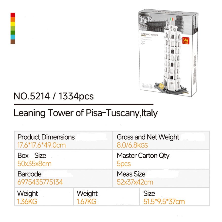 WANGE 5214 Leaning Tower of Pisa-Tuscany Italy