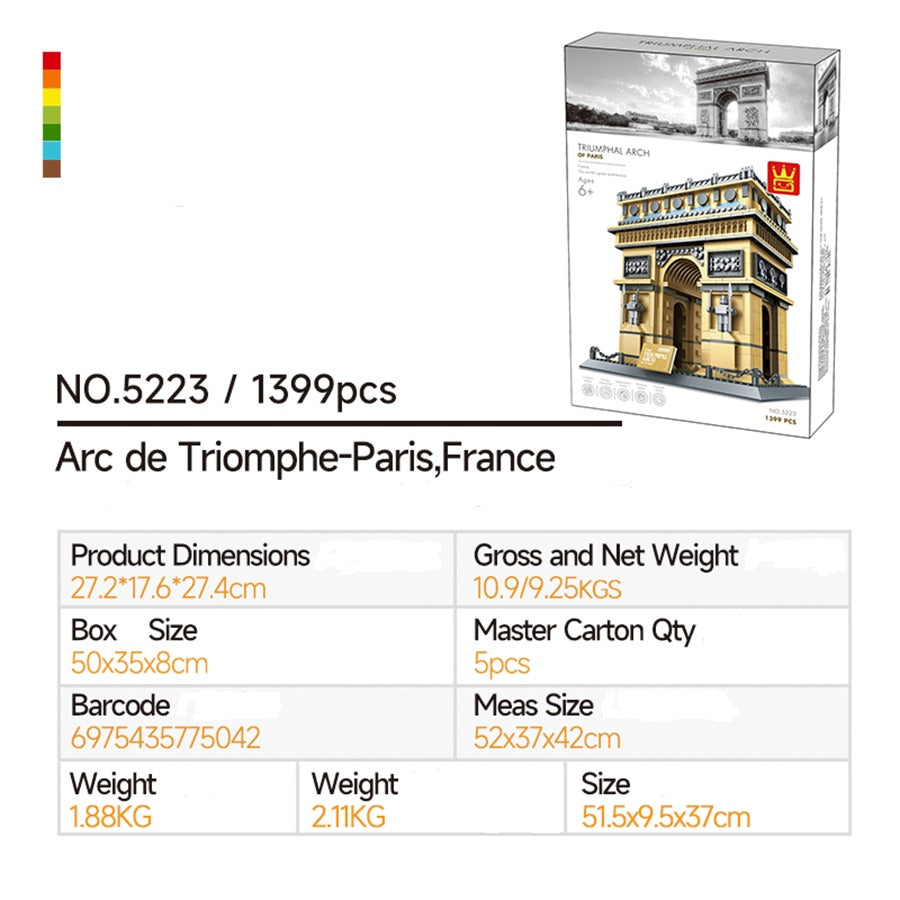 WANGE 5223 Arc de Triomphe-Paris France