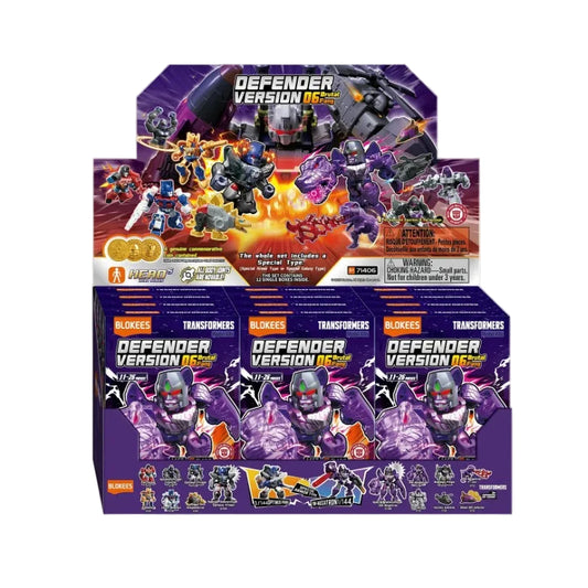 BLOKEES 71406 Transformers - Defender Version 6 "Brutal Fang" Blind Box- Each (1 of 12)