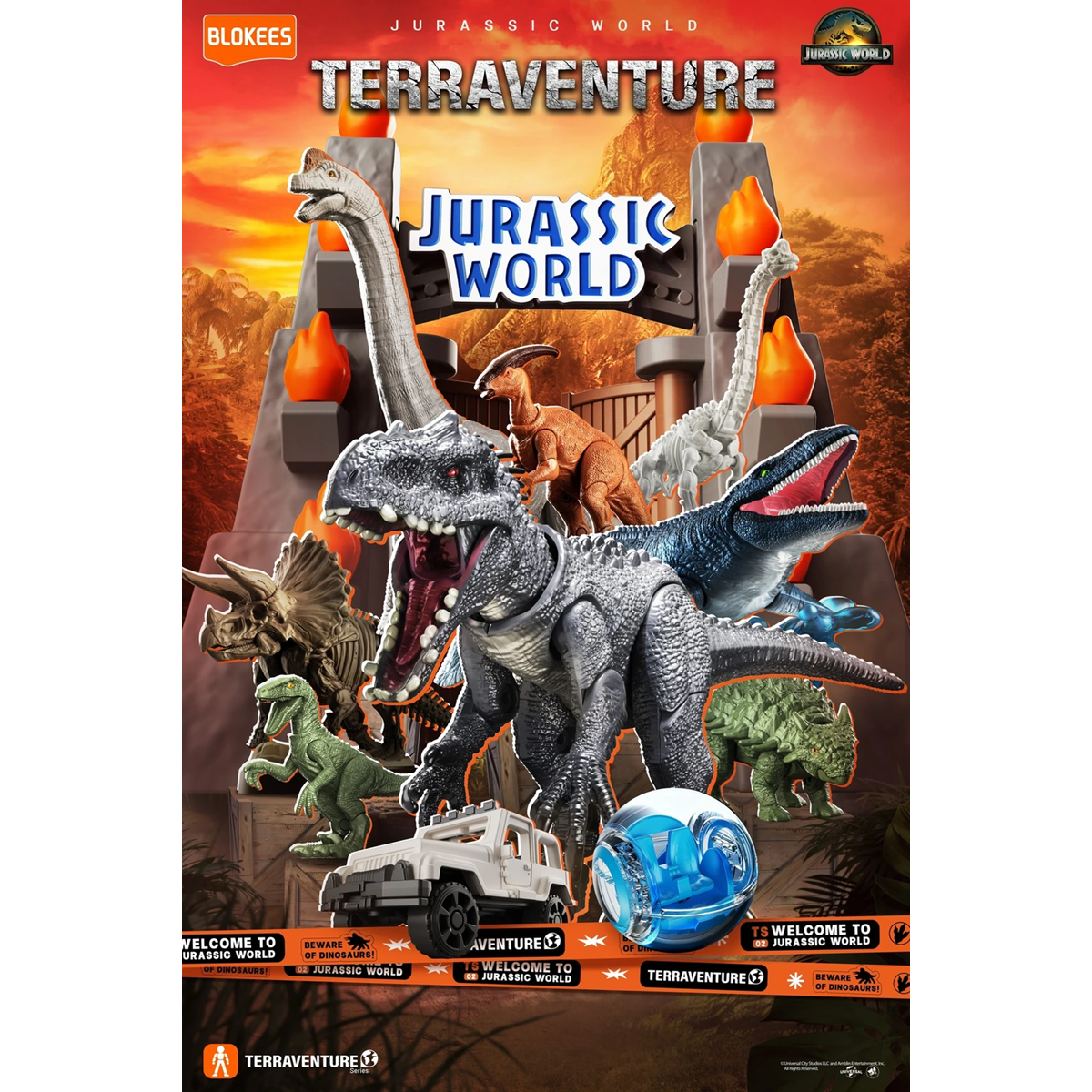 BLOKEES 75642 Jurassic World Terraventure TS 02 Dinosaur Capture Operation Blind Box - Each (1 of 12)