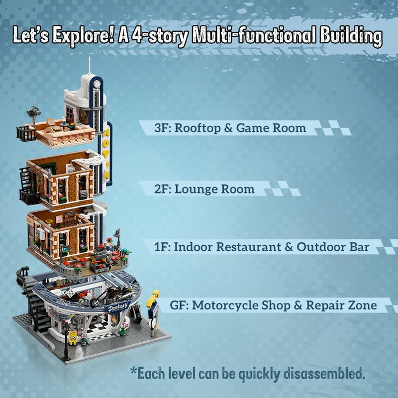 Pantasy 85024 Retro Architecture - Motorcycle Restaurant