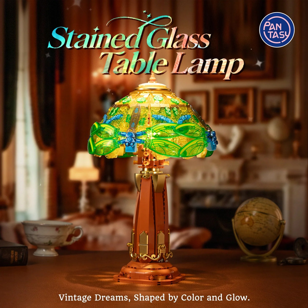 Pantasy 85042 Retro Series - Stained Glass Table Lamp
