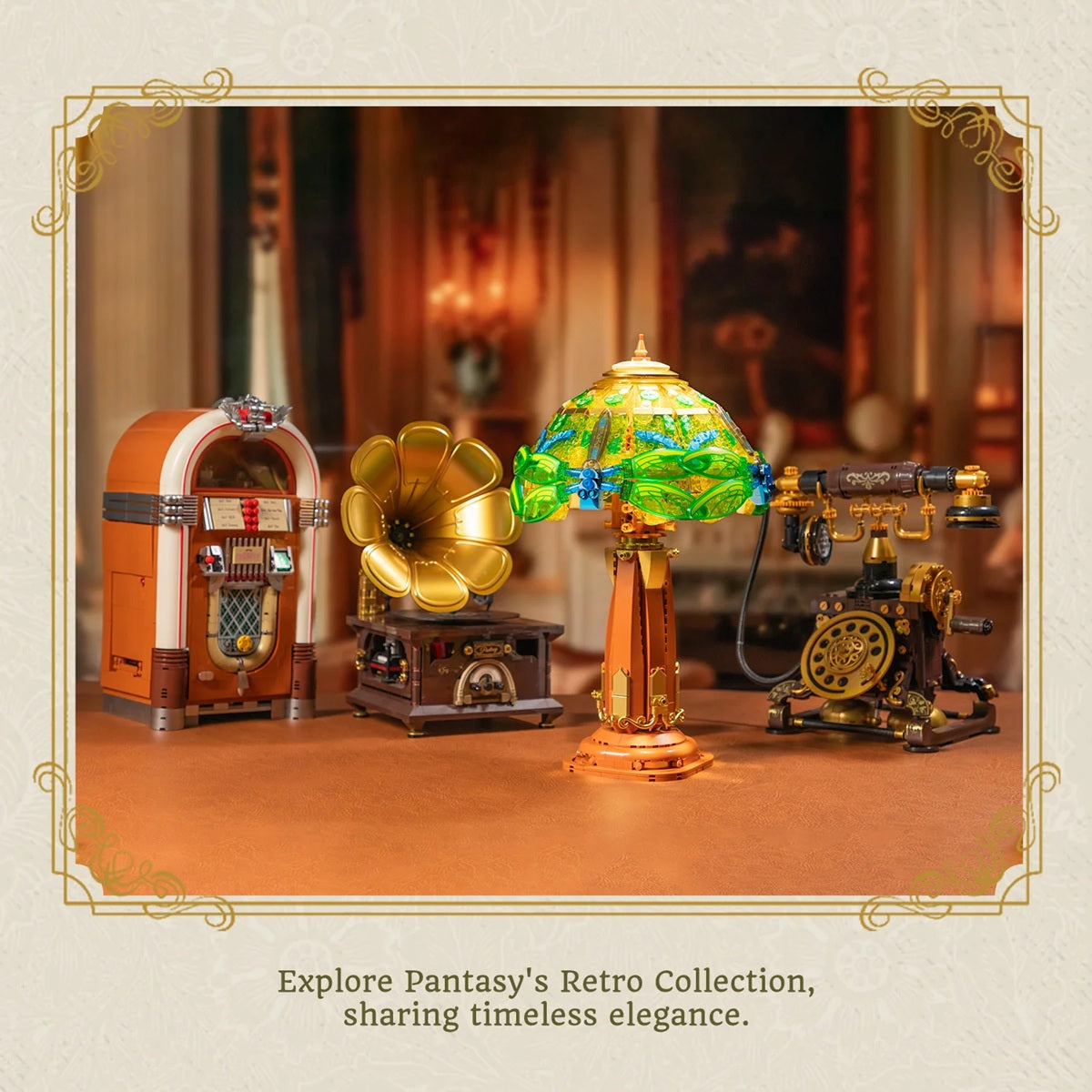 Pantasy 85042 Retro Series - Stained Glass Table Lamp