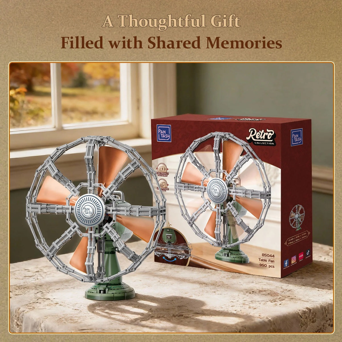 Pantasy 85044 Table Fan – Motorised Retro Mechanical