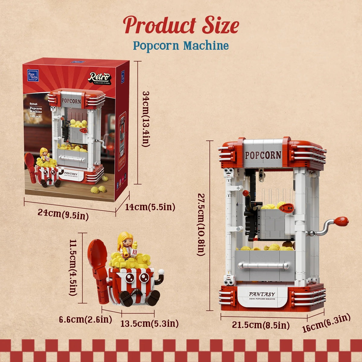 Pantasy 85046 Retro Series - Popcorn Machine