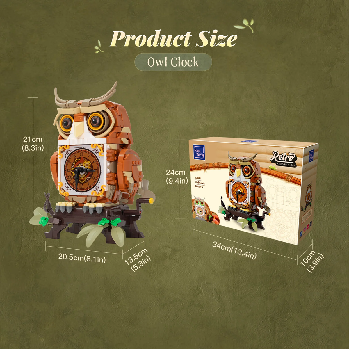 Pantasy 85051 Owl Clock