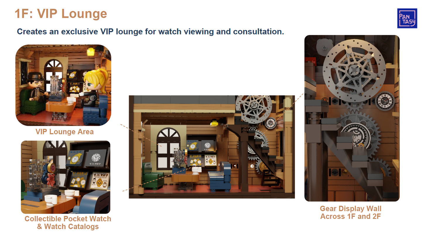 Pantasy 85060 Antique Clock Shop Building Set