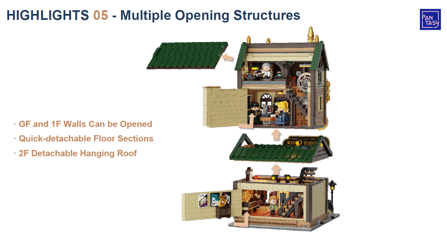 Pantasy 85060 Antique Clock Shop Building Set