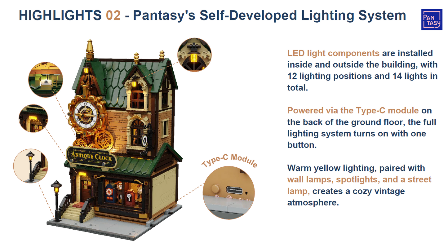 Pantasy 85060 Antique Clock Shop Building Set