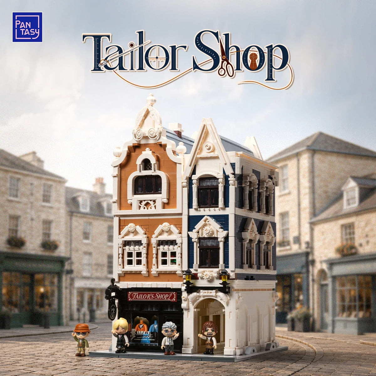 Pantasy 85061 Tailor Shop Modular Building Set – 2,831 Pieces & 4 Figures