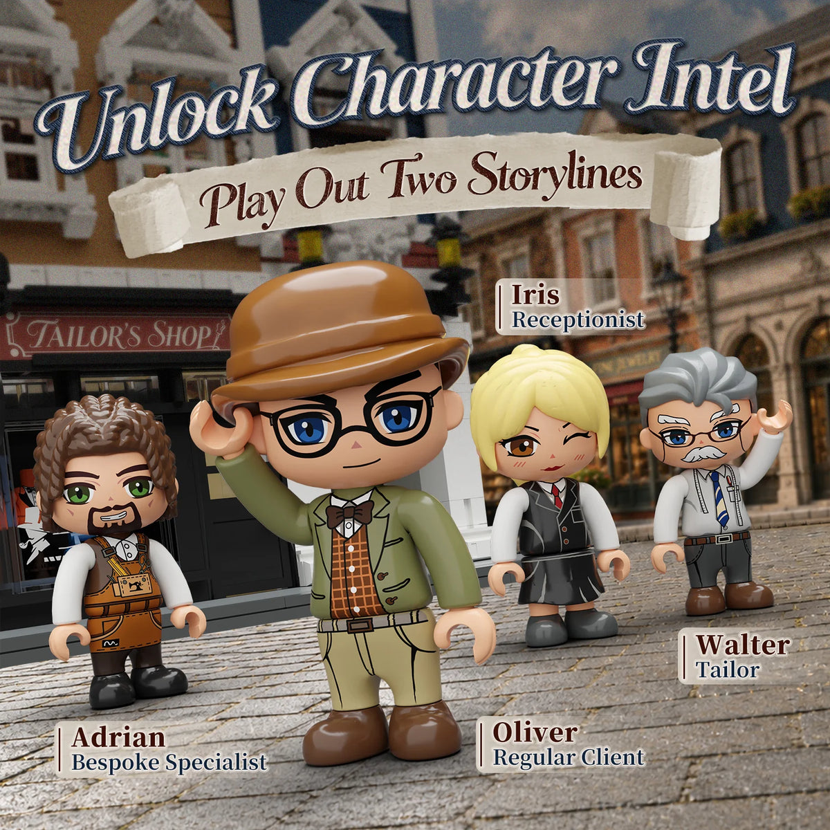 Pantasy 85061 Tailor Shop Modular Building Set – 2,831 Pieces & 4 Figures