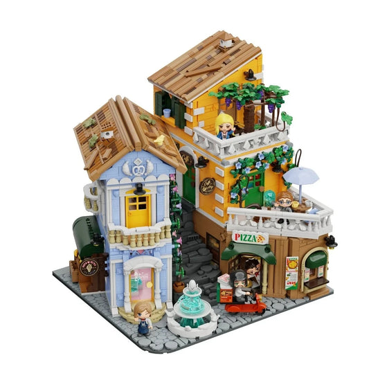 Pantasy 85062 Italian Street Corner Building Set – 2,892 Pieces & 5 Figures
