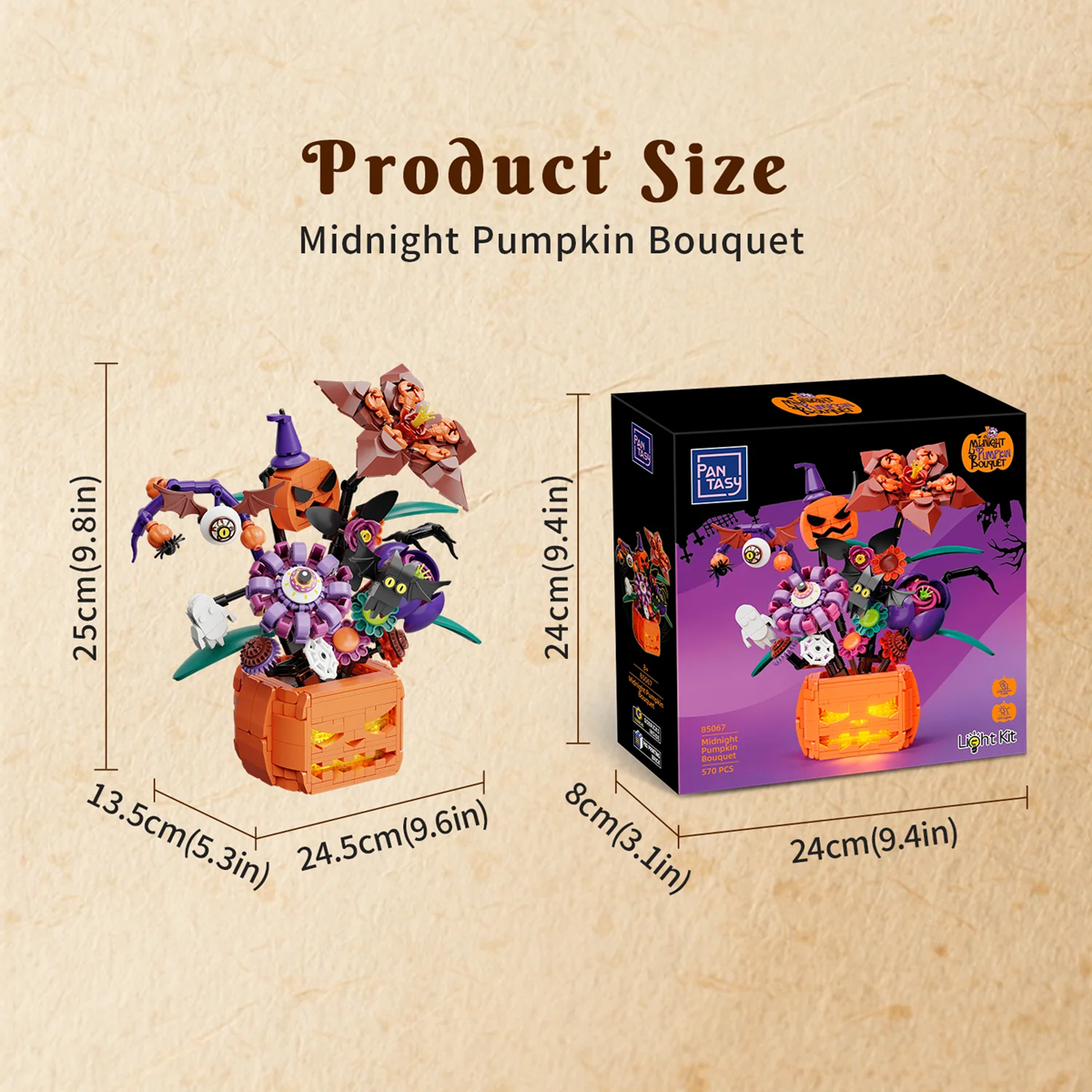 Pantasy 85067 Midnight Pumpkin Bouquet