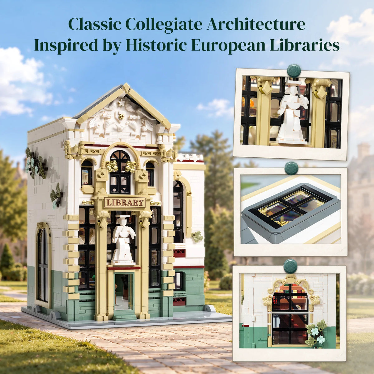 Pantasy 85077 Library Modular Building Set – 2,956 Pieces & 3 Figures