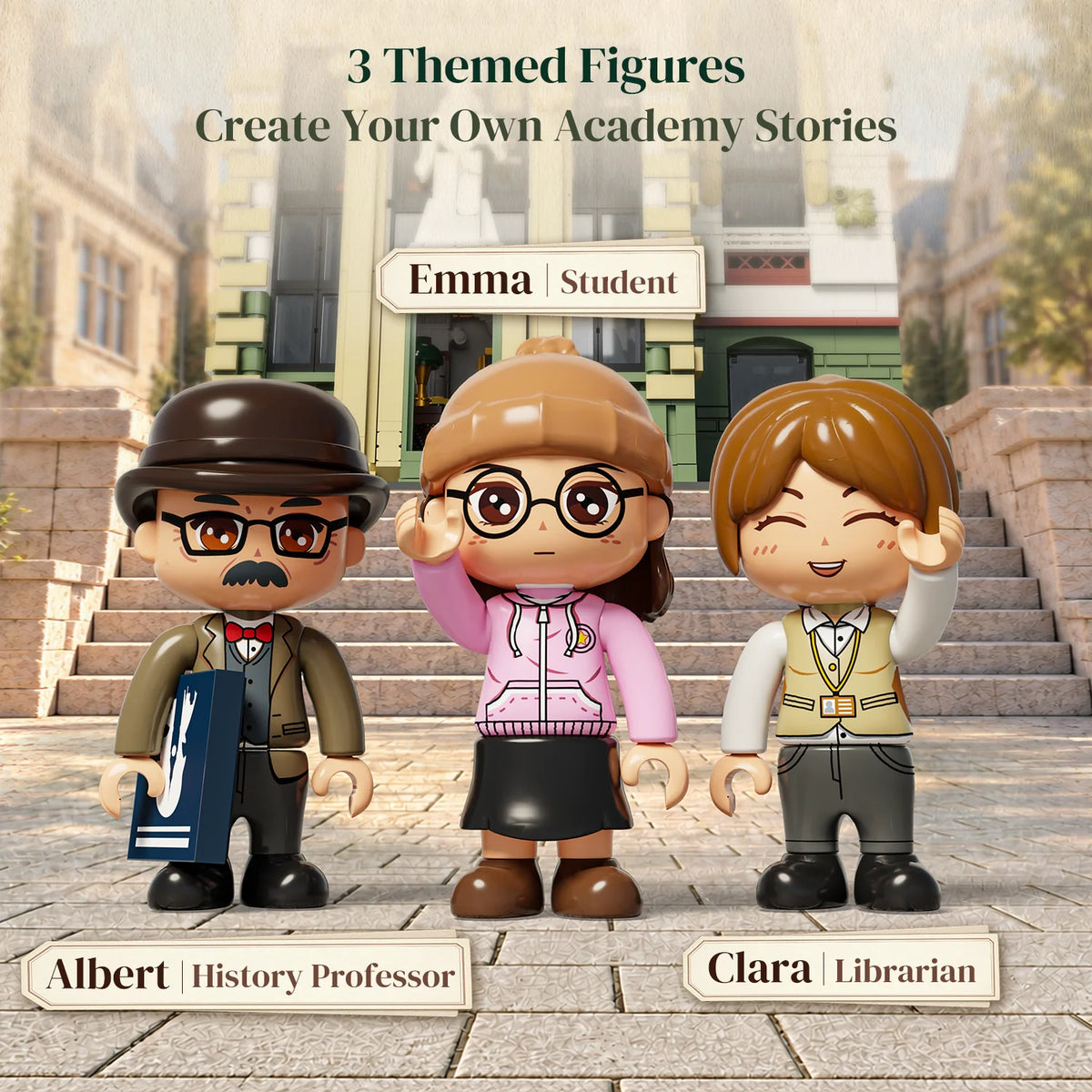 Pantasy 85077 Library Modular Building Set – 2,956 Pieces & 3 Figures
