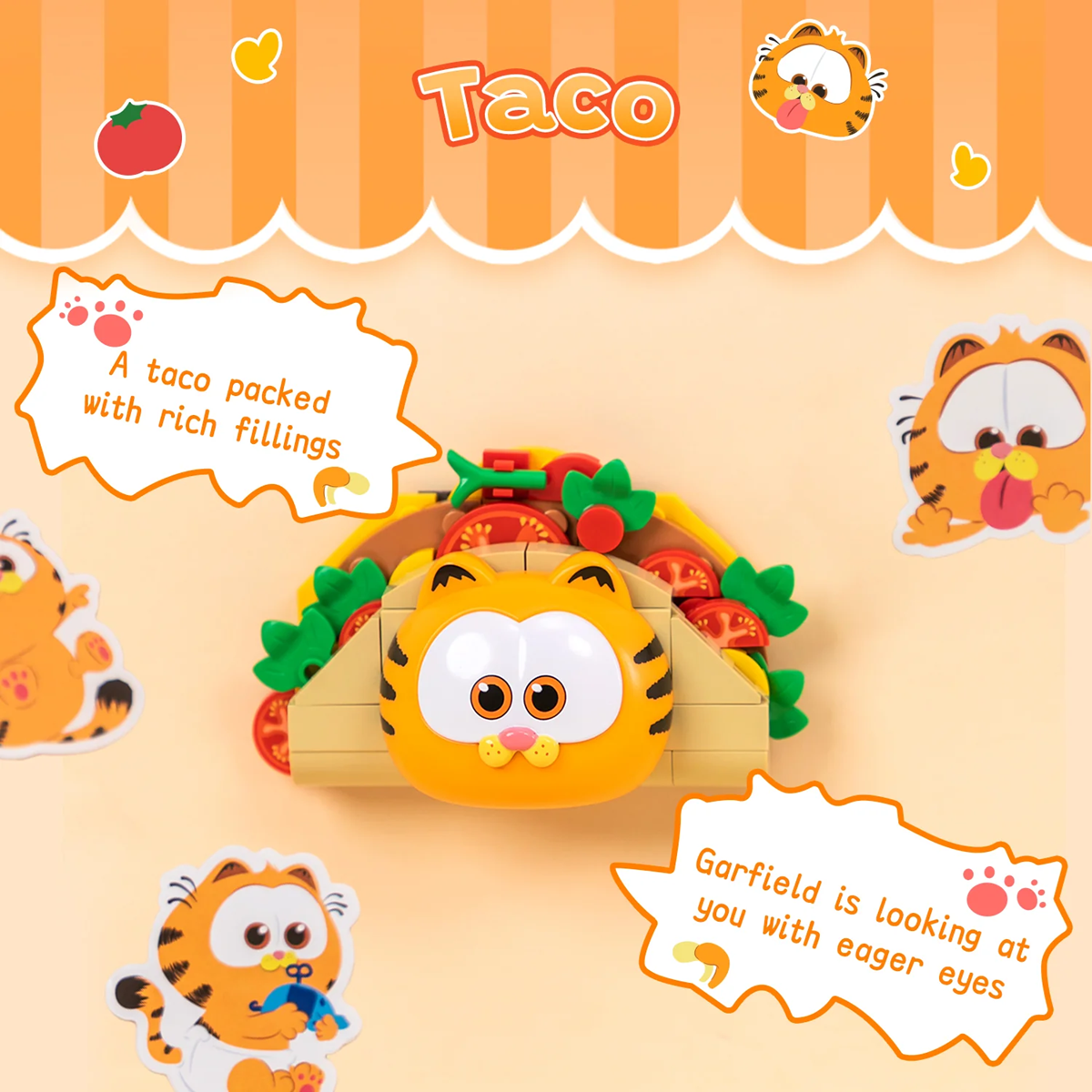Pantasy 86819 Garfield Fridge Magnet Series - Taco Fridge Magnet