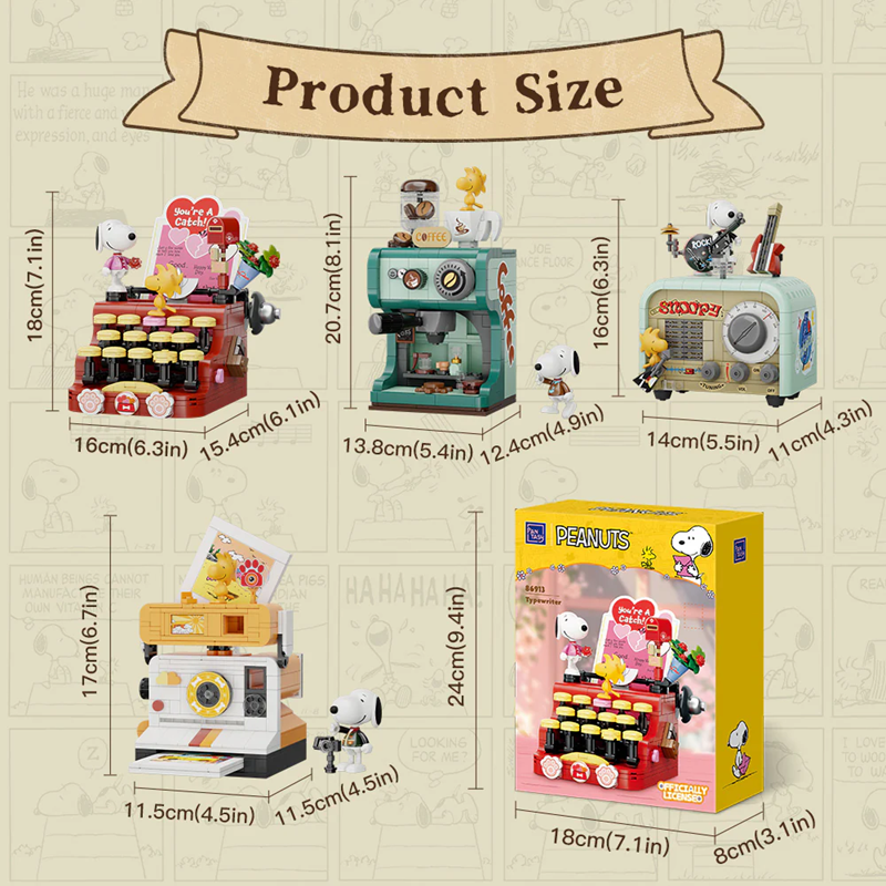 Pantasy 86913 Peanuts Snoopy Typewriter