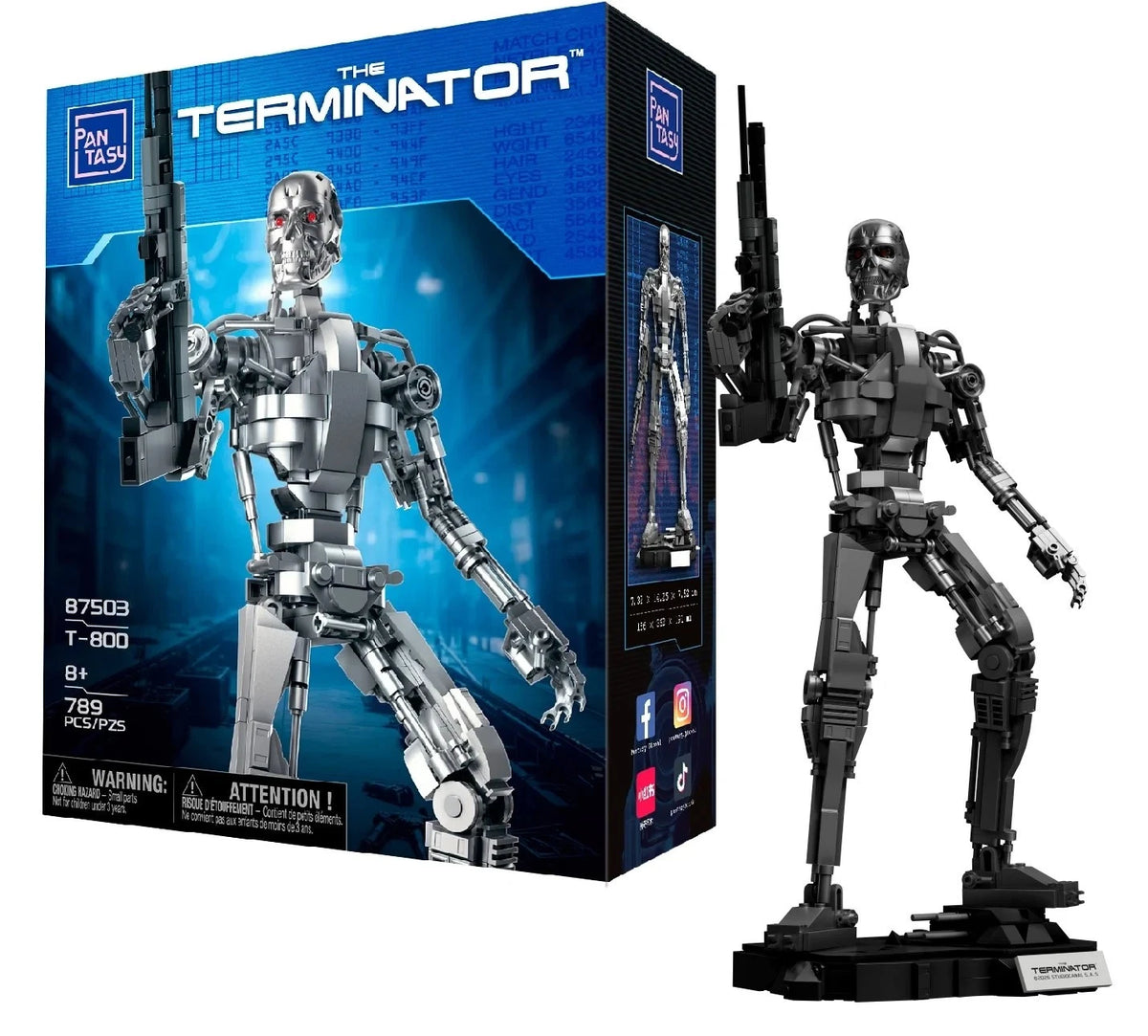 Pantasy 87503 Terminator T-800 Endoskeleton Building Set – 789 Pieces
