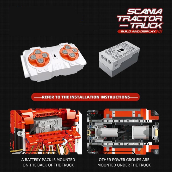 Jiestar JJ9070 Scania Tractor Truck (Motorised with Remote)
