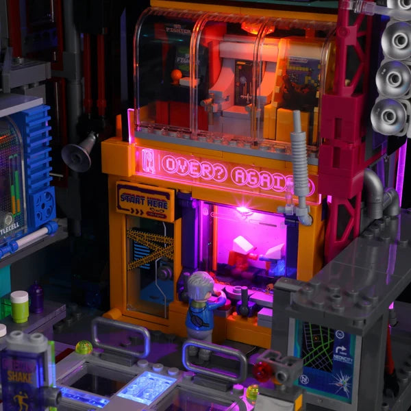 Lumibricks L9095 Cyberpunk Neoncity – Game Stack Building Blocks with LED Lights | 2580 Pieces
