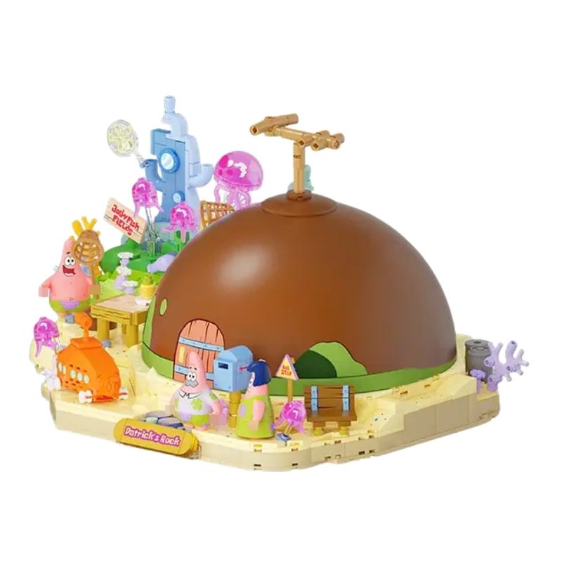 AREA-X AB0089 SpongeBob SquarePants – Patrick Star's Rock House Building Blocks Set with LED Lights
