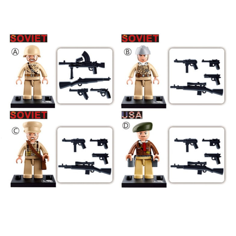 Sluban B0580 World War 2 Mini Figures 60 Pcs in Blind Pack - Each (1 of 60)