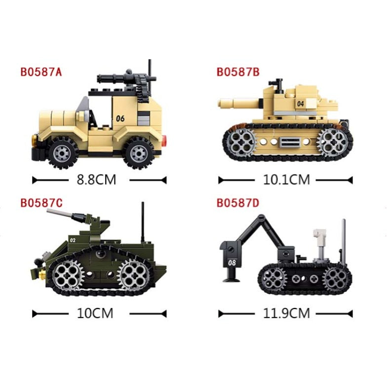 Sluban B0587 ARMY 8 INTO 1 With Mini Figures - Each (1 of 8)