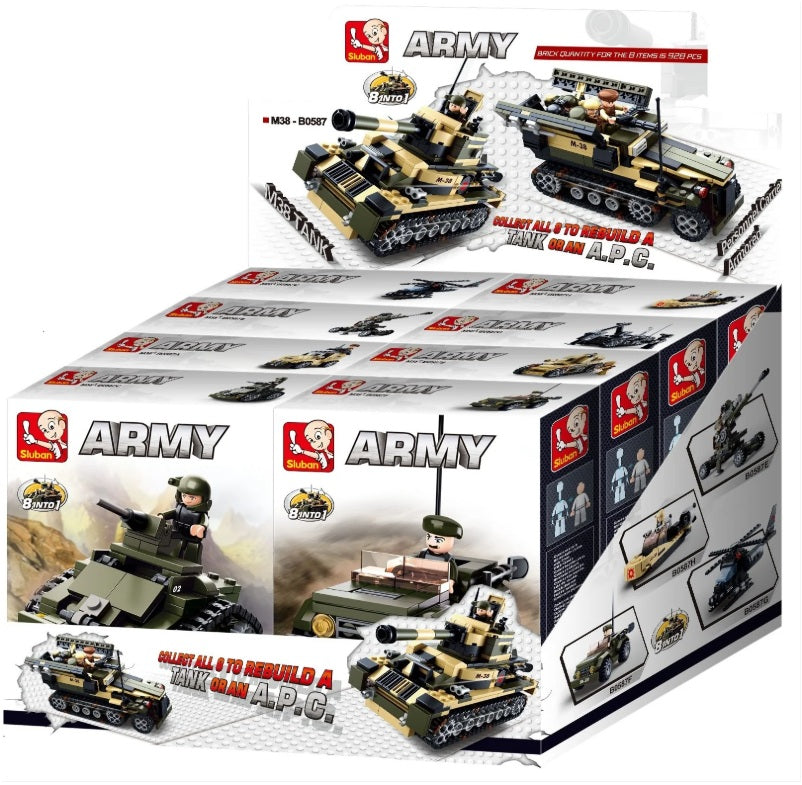 Sluban B0587 ARMY 8 INTO 1 With Mini Figures - Each (1 of 8)
