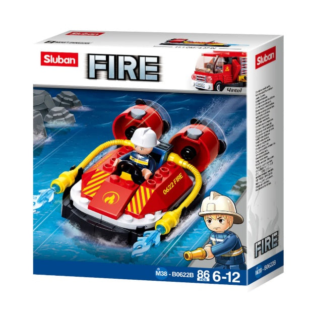 Sluban B0622 Fire Rescue 4 Designs With Mini Figures - Each (1 of 8)