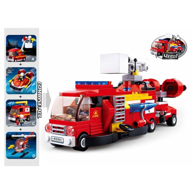 Sluban B0622 Fire Rescue 4 Designs With Mini Figures - Each (1 of 8)