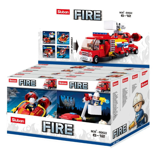 Sluban B0622 Fire Rescue 4 Designs With Mini Figures - Each (1 of 8)