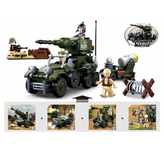 Sluban B0678 WW2 4 DESIGNS 4 INTO 1 With Mini Figures - Each (1 of 8)