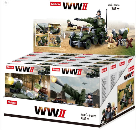 Sluban B0678 WW2 4 DESIGNS 4 INTO 1 With Mini Figures - Each (1 of 8)