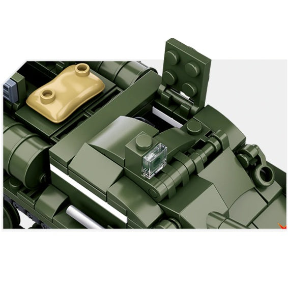 Sluban B0687 WW2 SU-85 TANK Destroyer With 2 Mini Figures