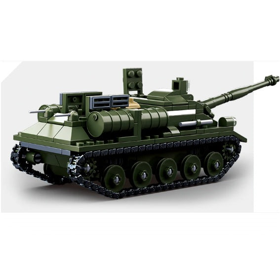 Sluban B0687 WW2 SU-85 TANK Destroyer With 2 Mini Figures