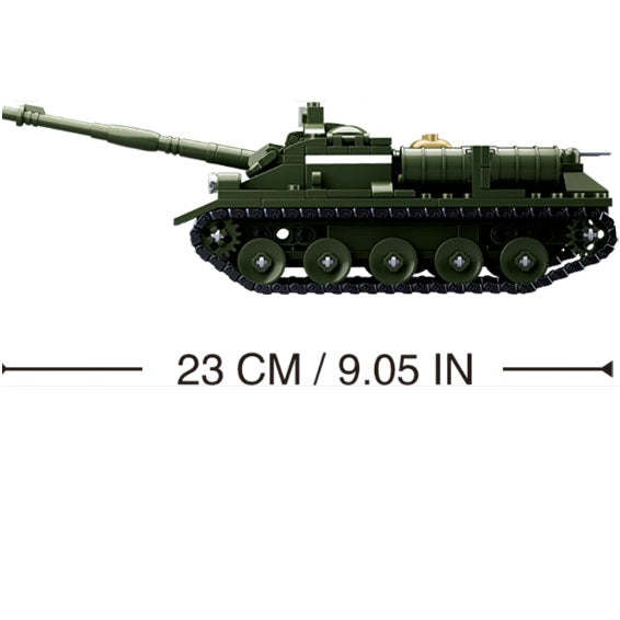 Sluban B0687 WW2 SU-85 TANK Destroyer With 2 Mini Figures