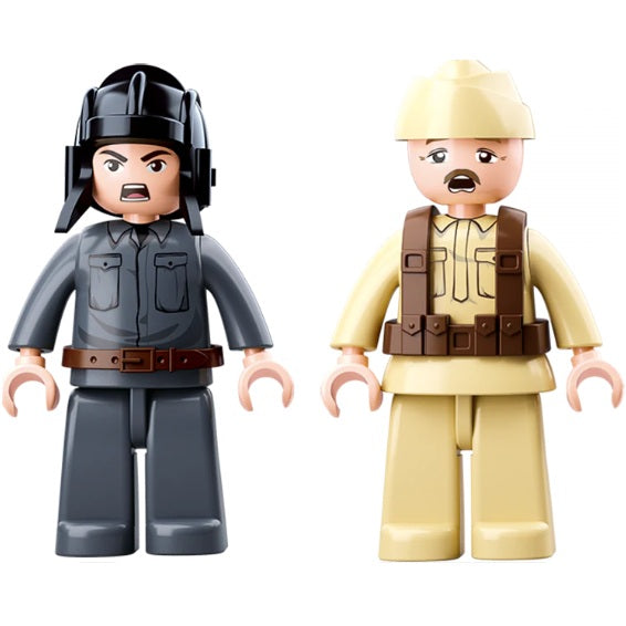 Sluban B0687 WW2 SU-85 TANK Destroyer With 2 Mini Figures