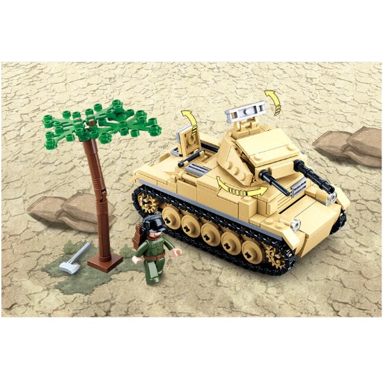 Sluban B0691 WW2 Tank Panzer With 2 Mini Figures