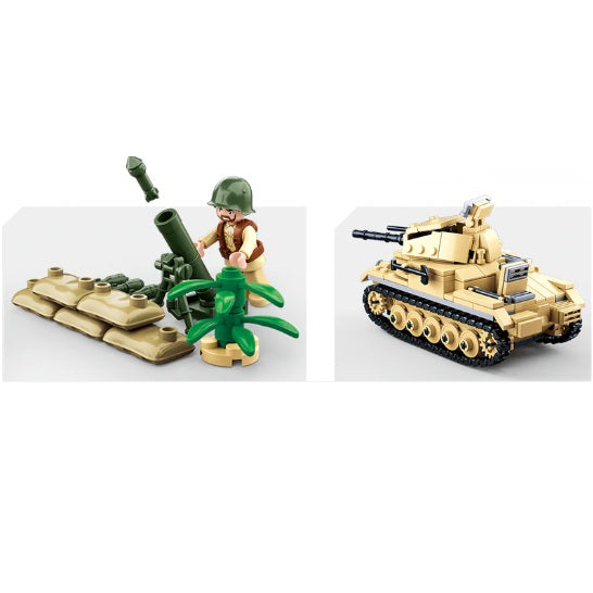 Sluban B0691 WW2 Tank Panzer With 2 Mini Figures
