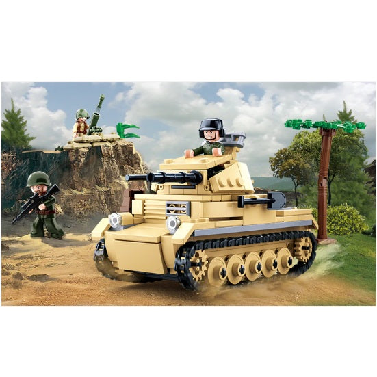 Sluban B0691 WW2 Tank Panzer With 2 Mini Figures