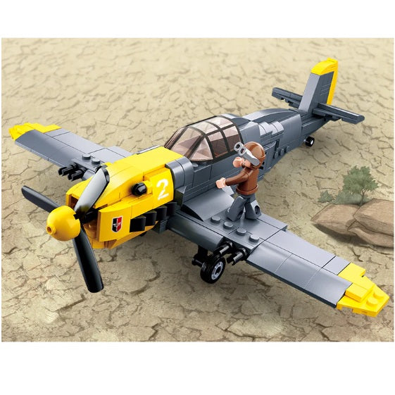 Sluban B0692 WW2 Plane Messerschmitt BF109 Fighter With Mini Figure