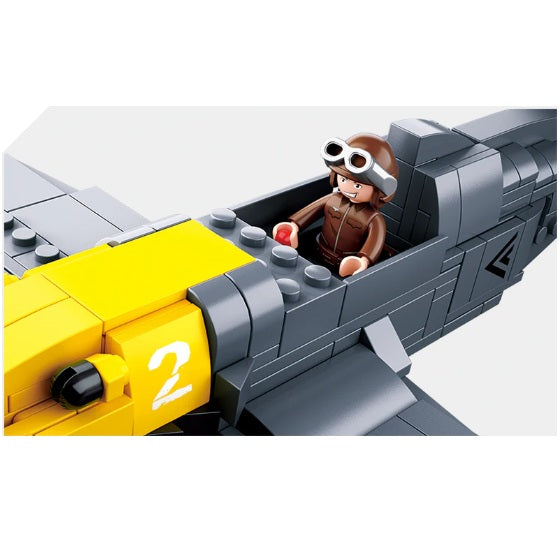 Sluban B0692 WW2 Plane Messerschmitt BF109 Fighter With Mini Figure