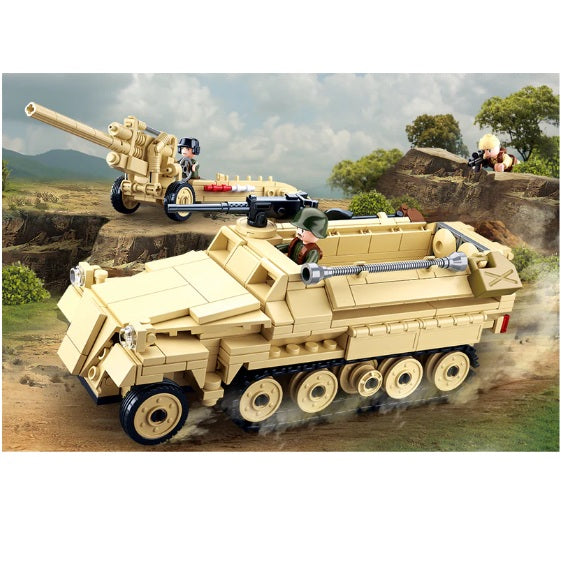 Sluban B0695 WW2 Half Track SD.KFZ.251 With 3 Mini Figures
