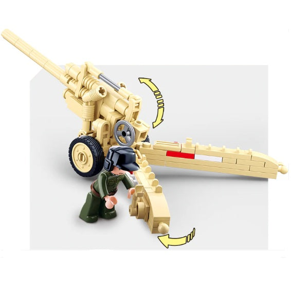Sluban B0695 WW2 Half Track SD.KFZ.251 With 3 Mini Figures