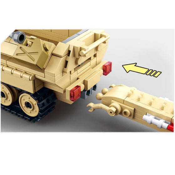 Sluban B0695 WW2 Half Track SD.KFZ.251 With 3 Mini Figures
