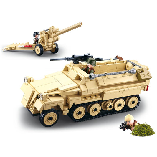 Sluban B0695 WW2 Half Track SD.KFZ.251 With 3 Mini Figures