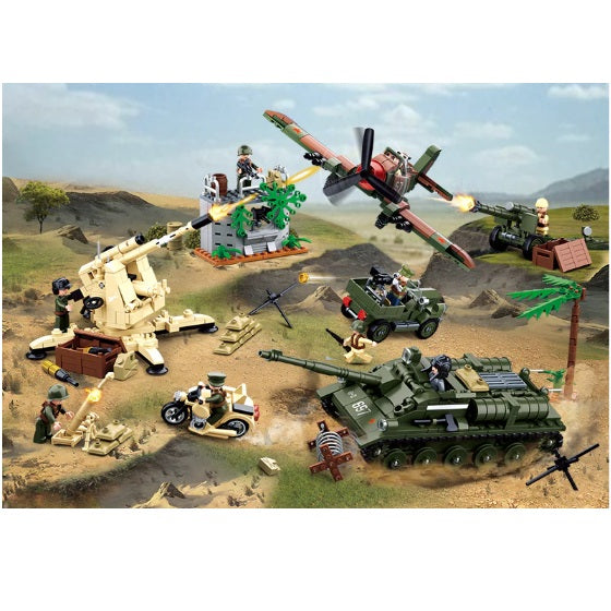 Sluban B0697 WW2 Battle of Kursk with 9 Mini Figures