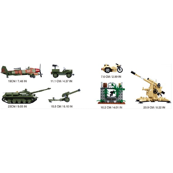 Sluban B0697 WW2 Battle of Kursk with 9 Mini Figures